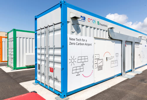 Nissan Leaf batteries start second life at Italy’s largest airport