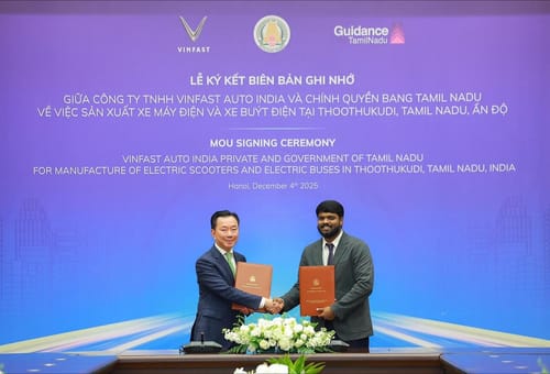 VinFast to Invest ₹4,000 Cr in Tamil Nadu for E-Bus, Two-Wheeler Production