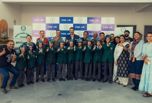 TVS Motor Company Distributes 100 Helmets to School Children in Shimla Road Safety Initiative