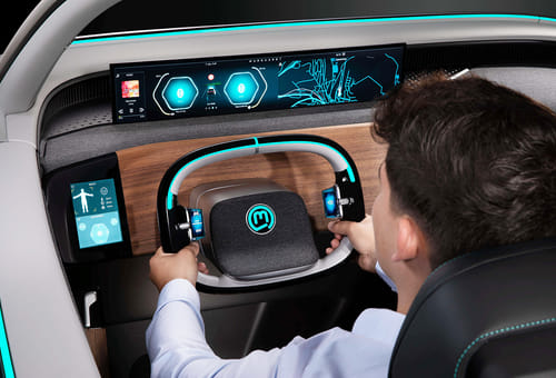 Marquardt’s futuristic vehicle interior interacts with driver and the environment